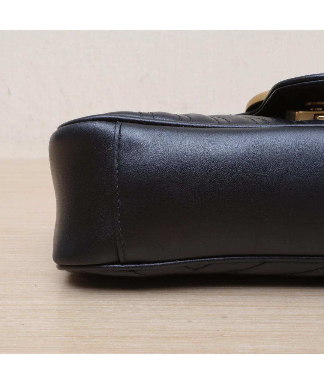 GUCCI Черная кожаная сумка через плечо, фото 9