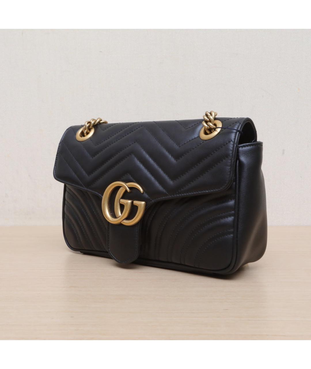 GUCCI Черная кожаная сумка через плечо, фото 4