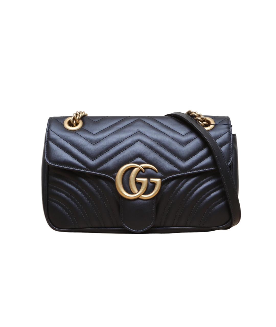 GUCCI Черная кожаная сумка через плечо, фото 1