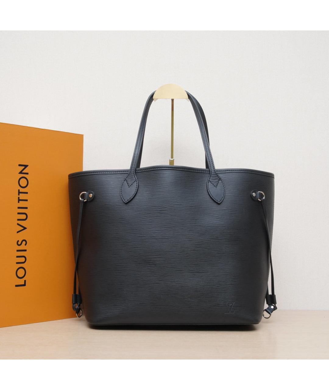 LOUIS VUITTON Черная кожаная сумка через плечо, фото 2