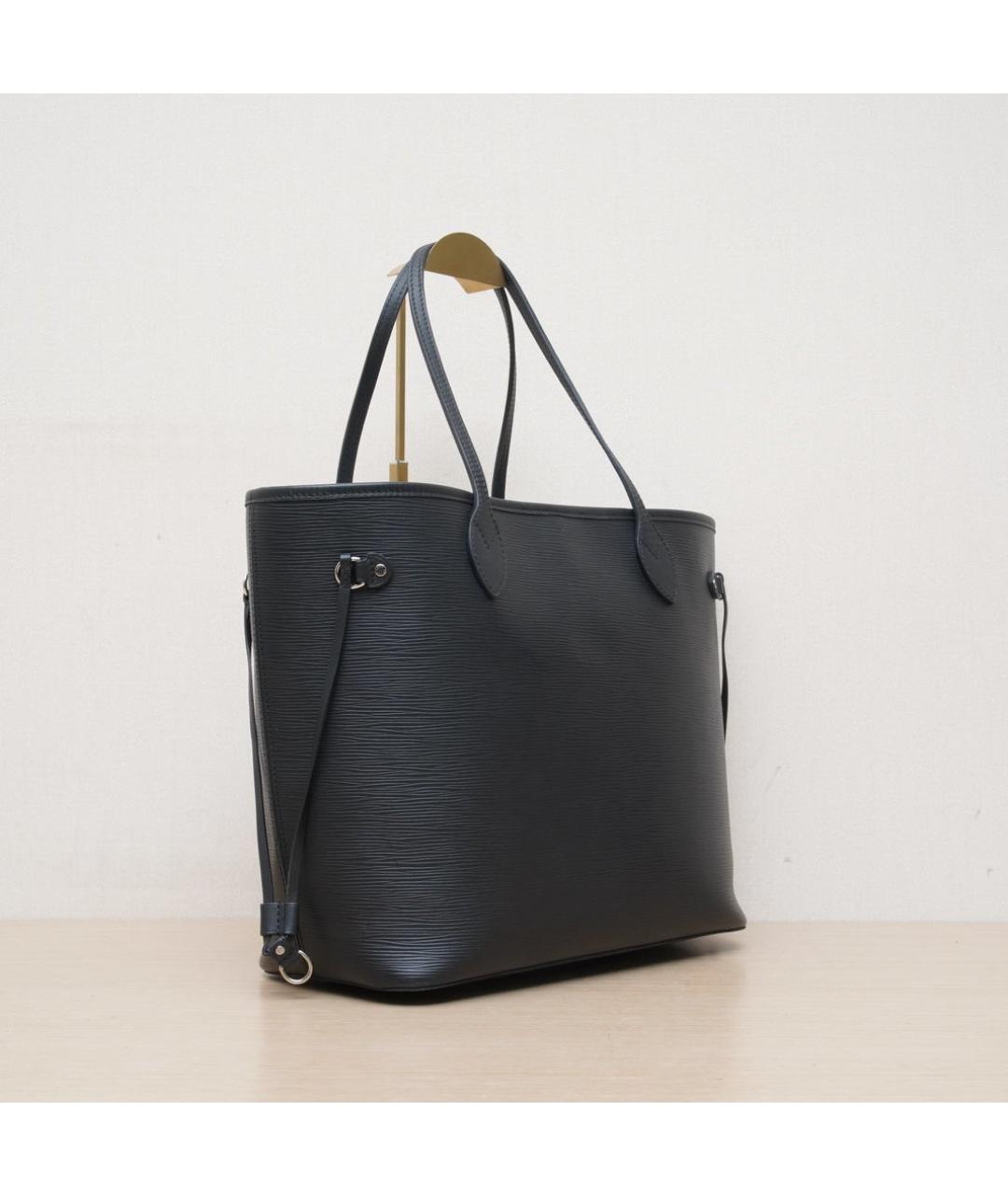 LOUIS VUITTON Черная кожаная сумка через плечо, фото 6