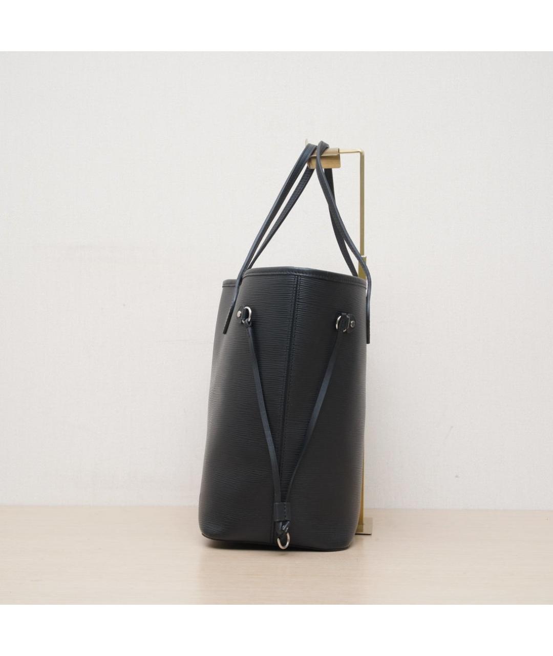 LOUIS VUITTON Черная кожаная сумка через плечо, фото 5