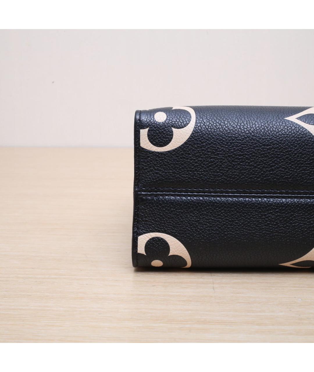 LOUIS VUITTON Черная кожаная сумка через плечо, фото 9