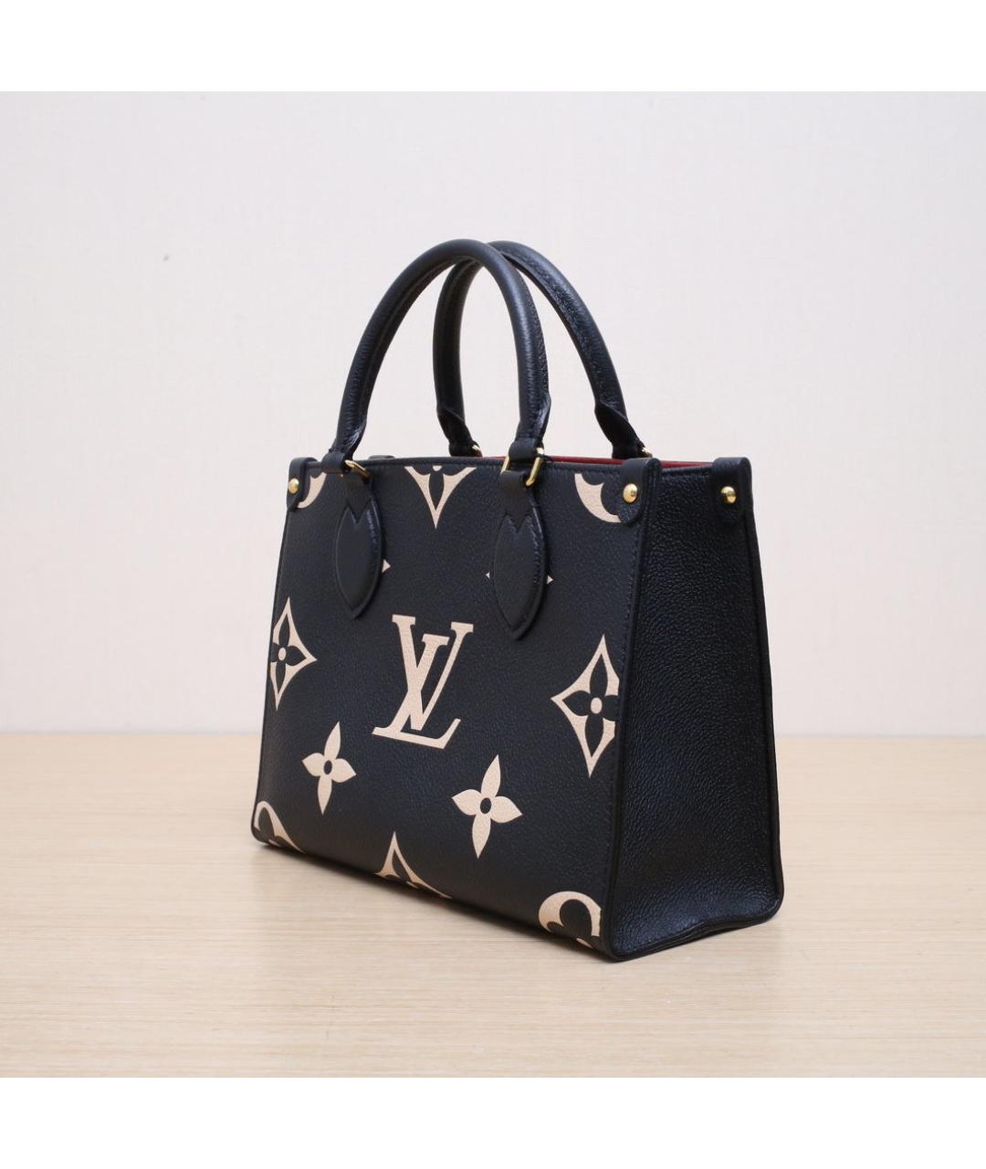 LOUIS VUITTON Черная кожаная сумка через плечо, фото 4