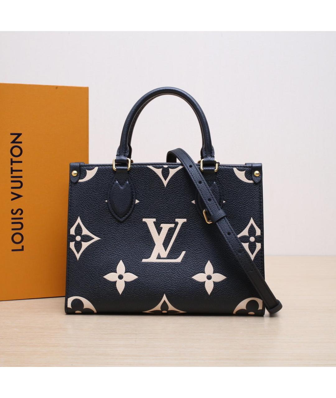 LOUIS VUITTON Черная кожаная сумка через плечо, фото 2
