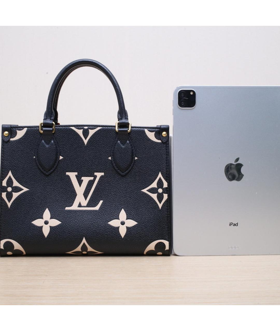 LOUIS VUITTON Черная кожаная сумка через плечо, фото 7