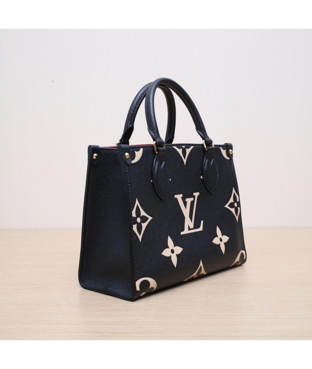 LOUIS VUITTON Черная кожаная сумка через плечо, фото 6