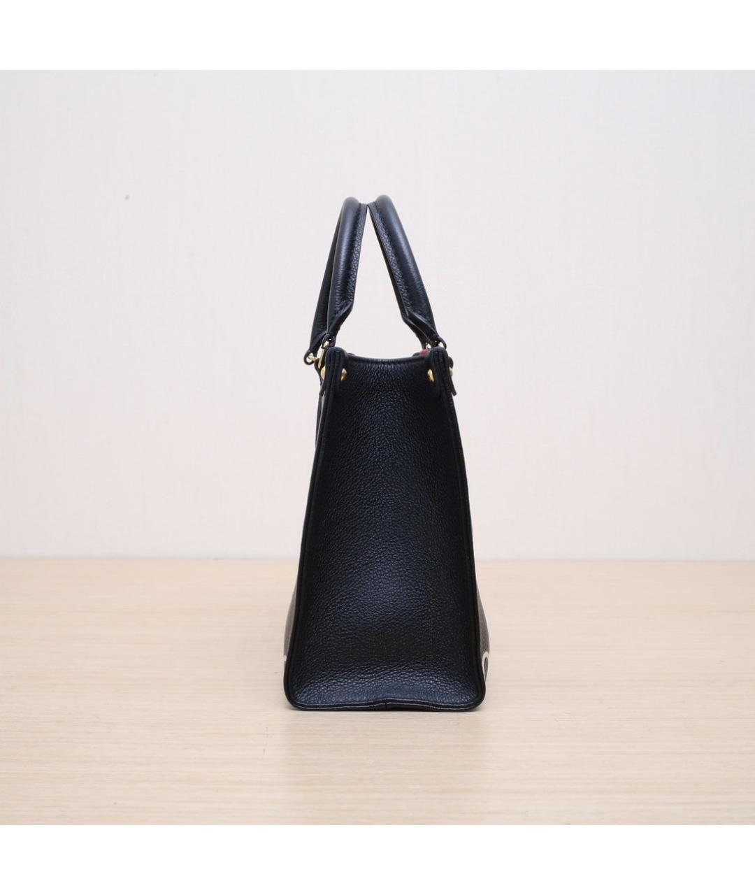 LOUIS VUITTON Черная кожаная сумка через плечо, фото 5