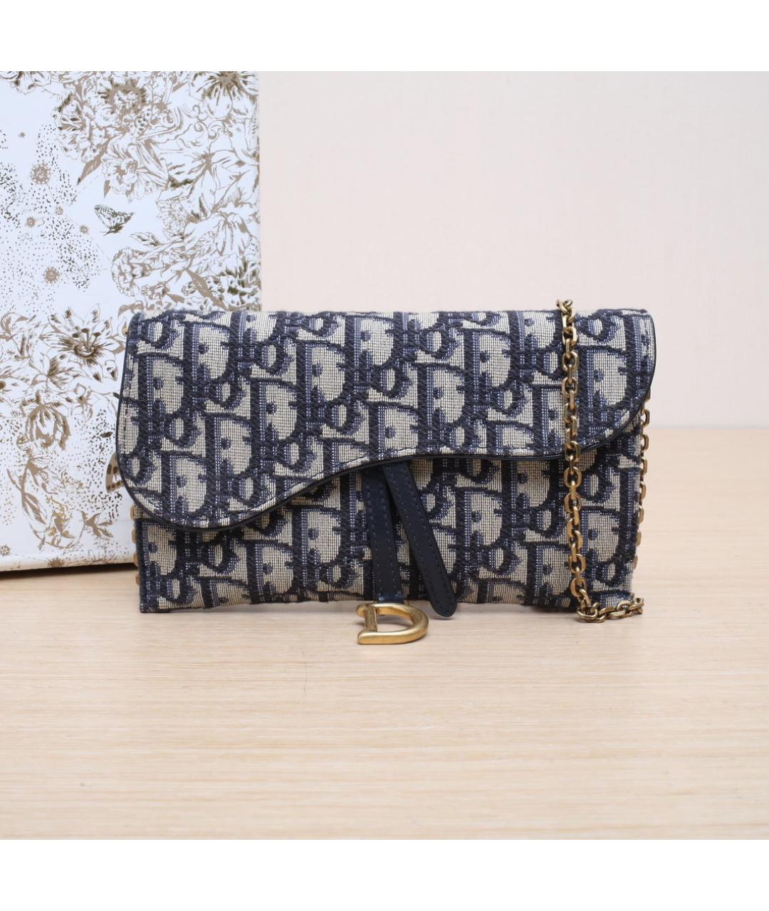 CHRISTIAN DIOR Синяя сумка через плечо, фото 2