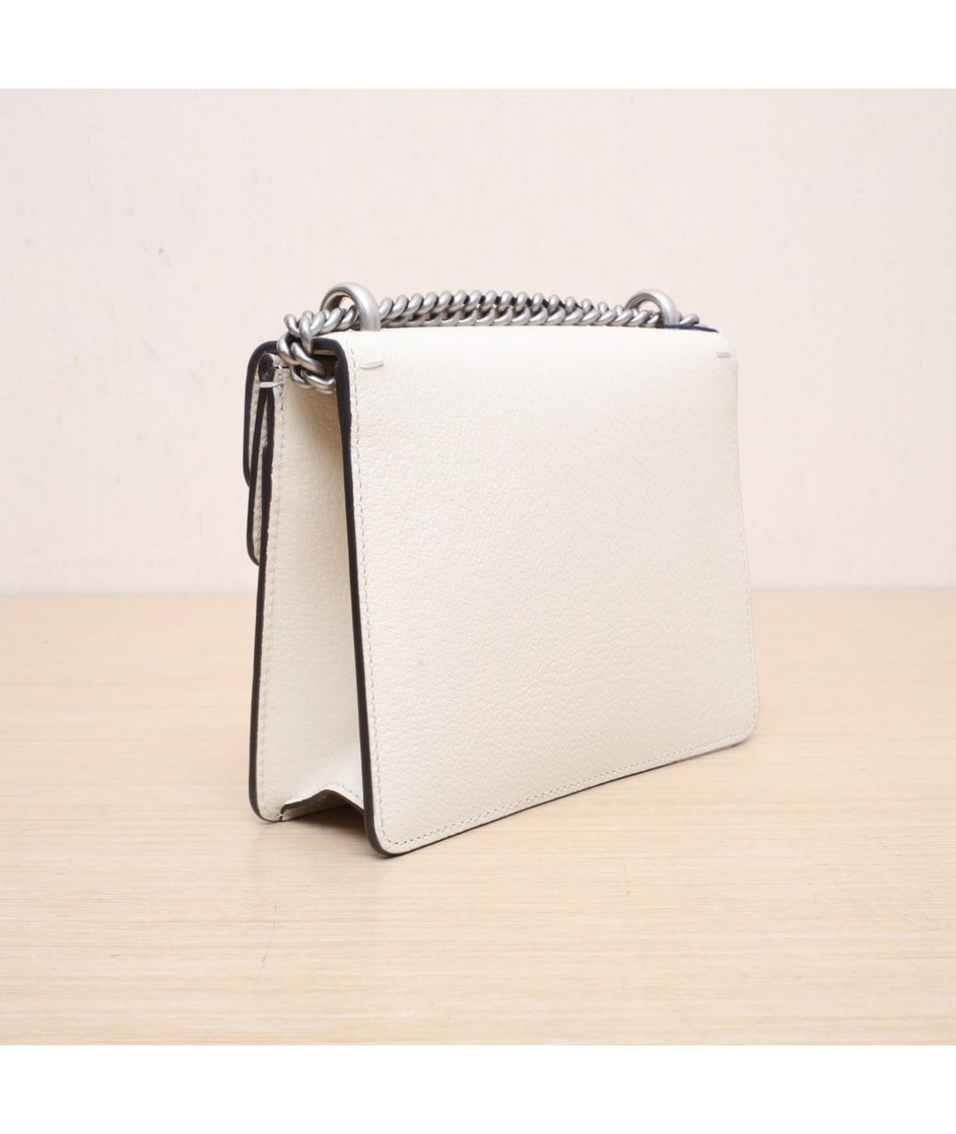 GUCCI Белая кожаная сумка через плечо, фото 6
