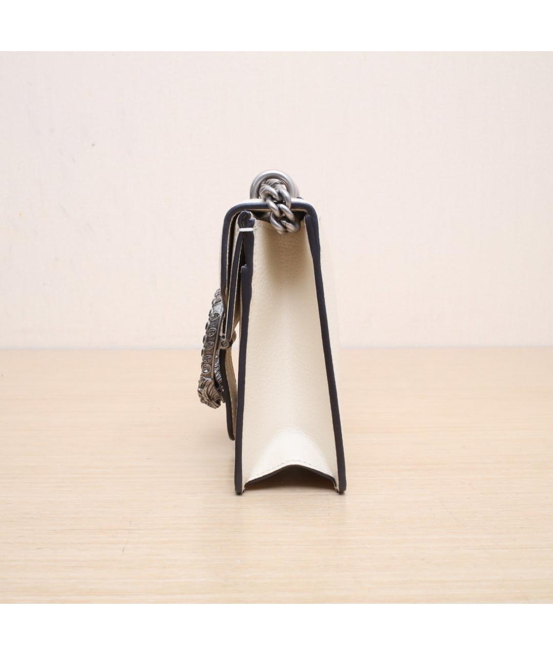 GUCCI Белая кожаная сумка через плечо, фото 5