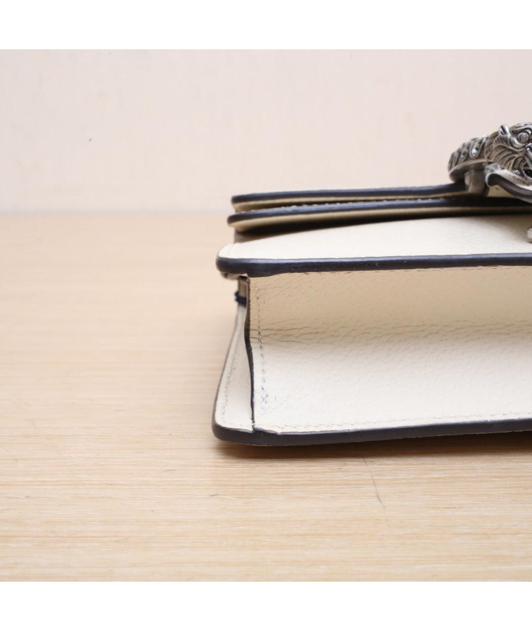 GUCCI Белая кожаная сумка через плечо, фото 9