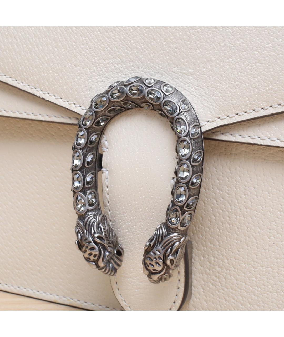 GUCCI Белая кожаная сумка через плечо, фото 8