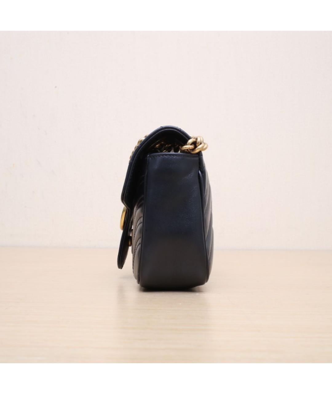 GUCCI Черная кожаная сумка через плечо, фото 6