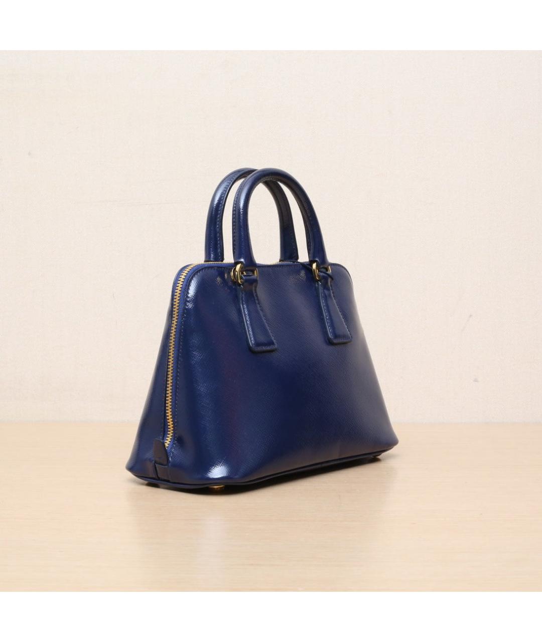 PRADA Синяя кожаная сумка через плечо, фото 6