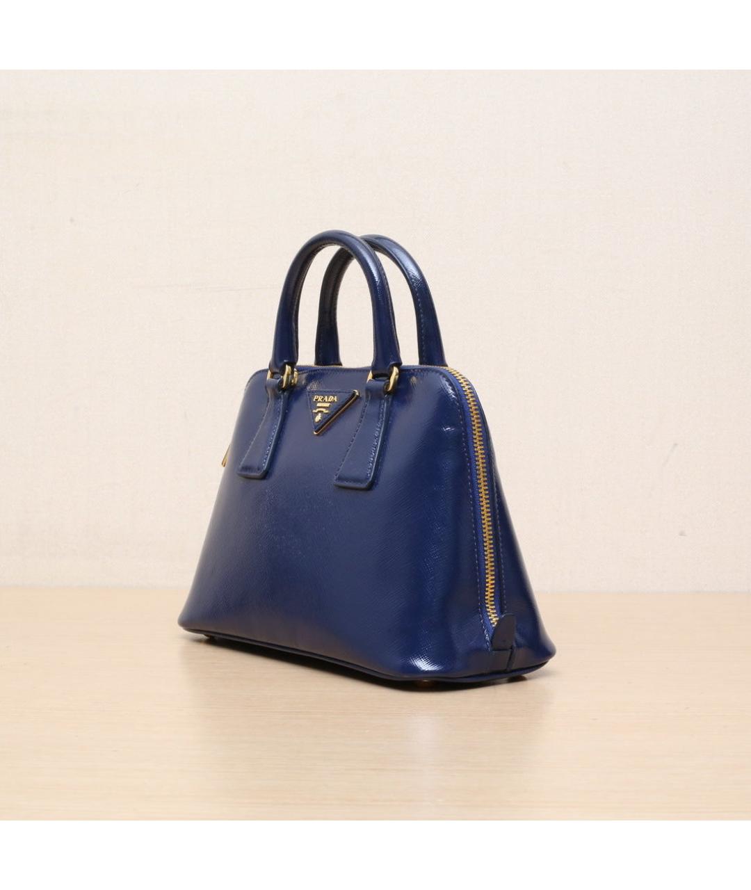 PRADA Синяя кожаная сумка через плечо, фото 4