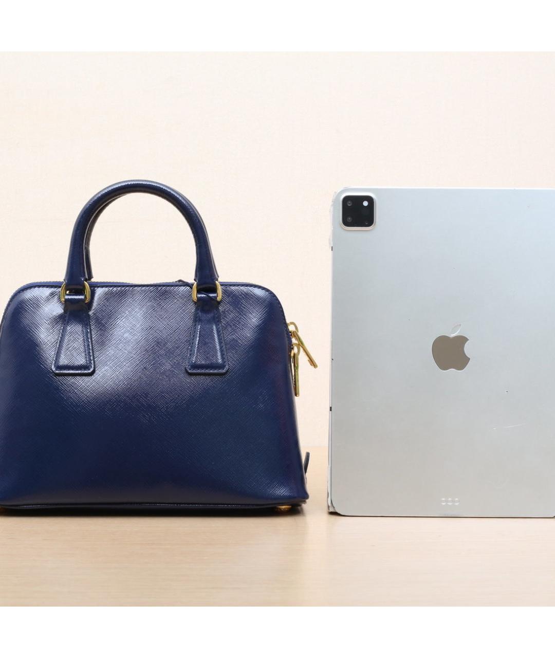 PRADA Синяя кожаная сумка через плечо, фото 7