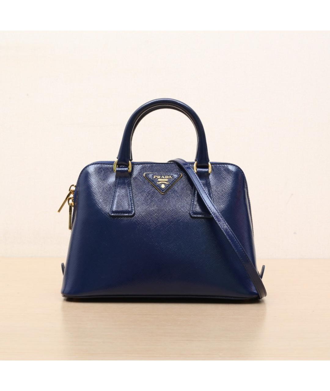 PRADA Синяя кожаная сумка через плечо, фото 3