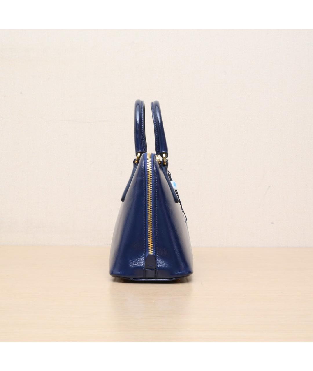 PRADA Синяя кожаная сумка через плечо, фото 5