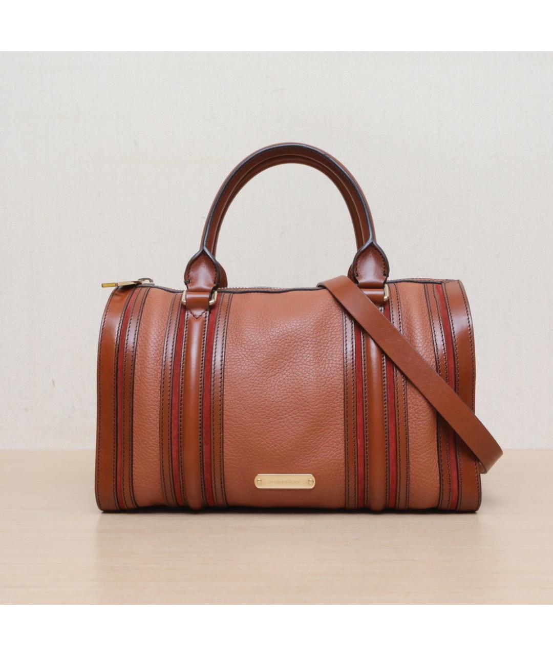 BURBERRY Коричневая кожаная сумка через плечо, фото 3