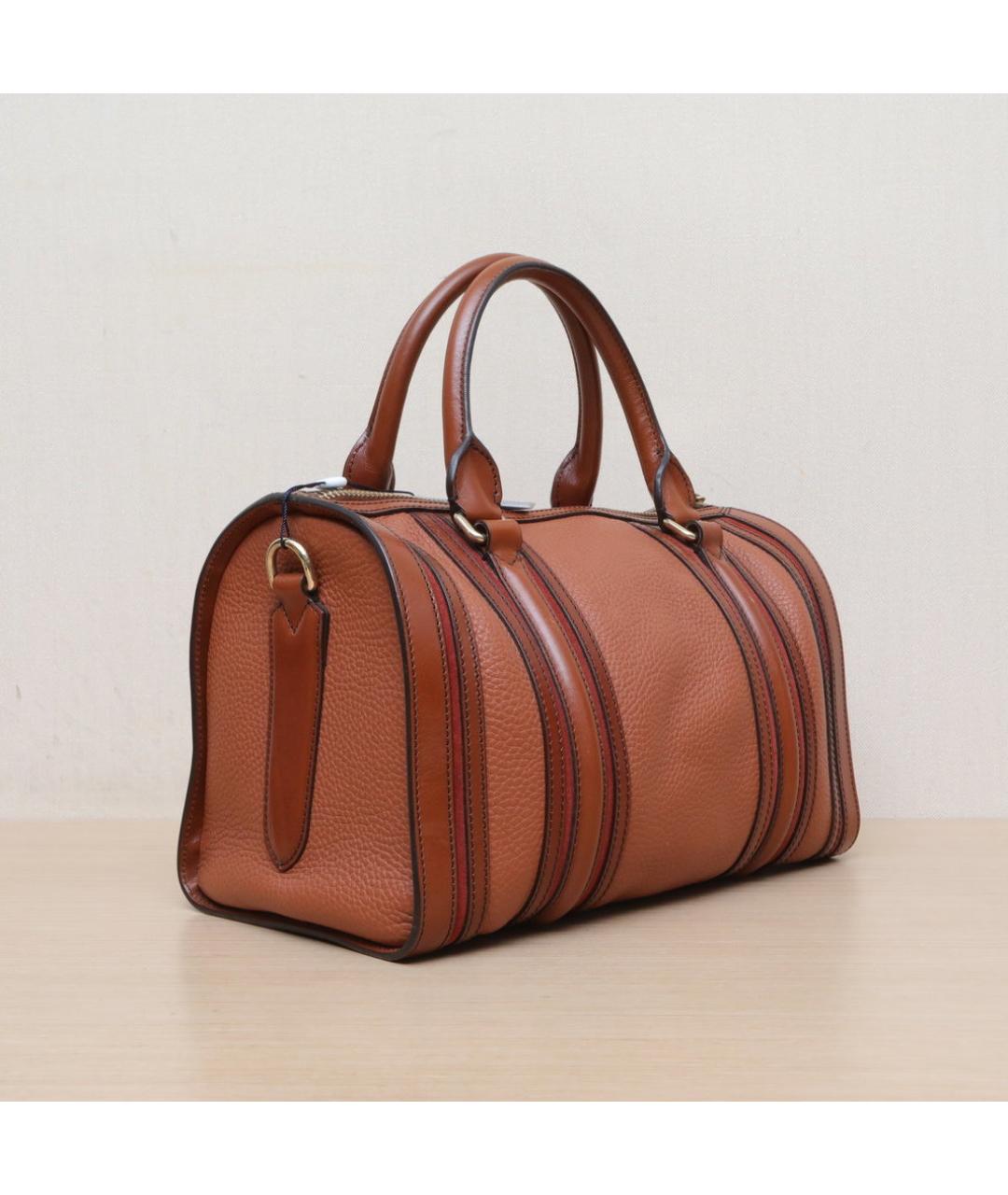 BURBERRY Коричневая кожаная сумка через плечо, фото 6