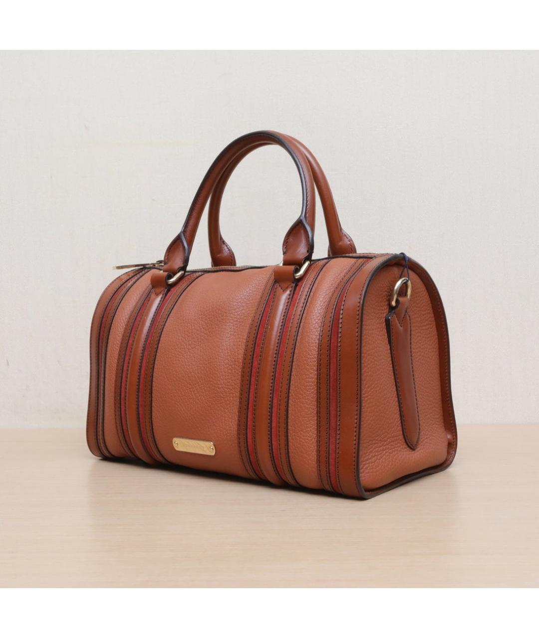 BURBERRY Коричневая кожаная сумка через плечо, фото 4