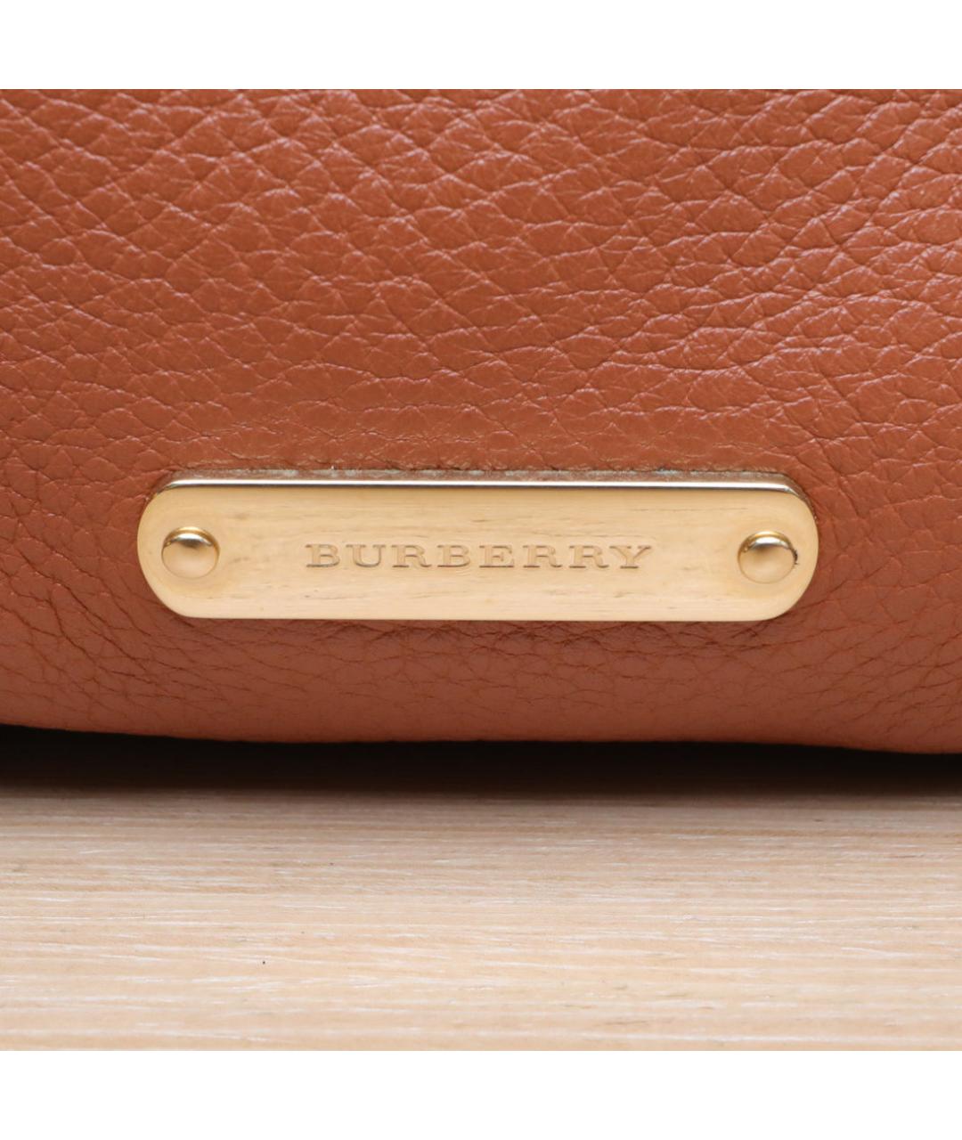 BURBERRY Коричневая кожаная сумка через плечо, фото 8
