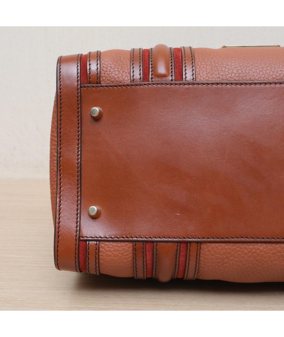 BURBERRY Коричневая кожаная сумка через плечо, фото 9