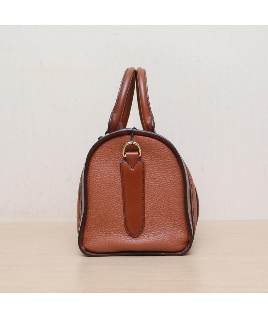 BURBERRY Коричневая кожаная сумка через плечо, фото 5