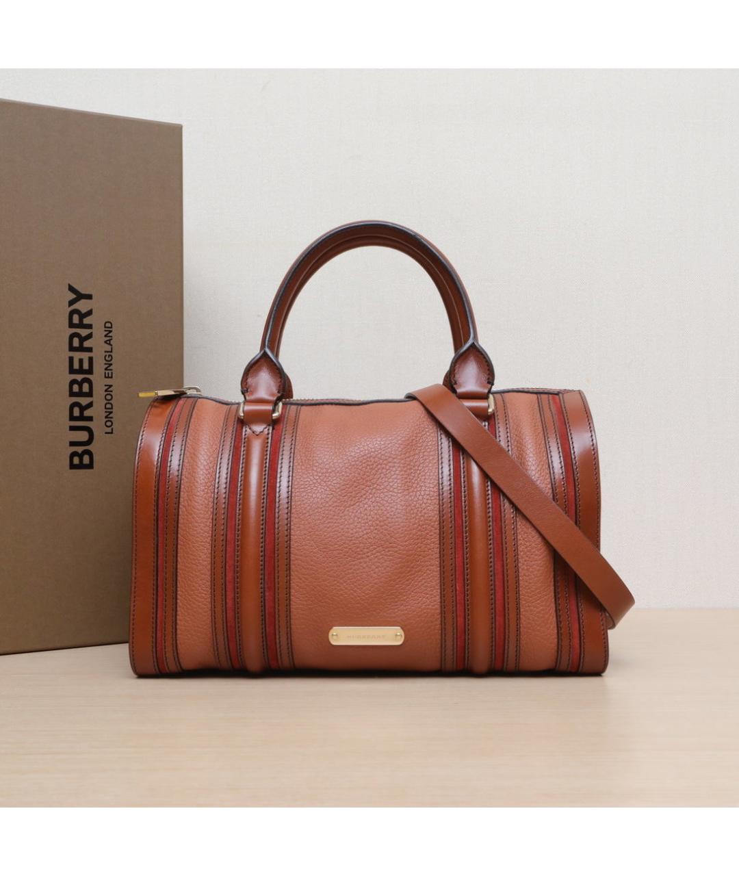 BURBERRY Коричневая кожаная сумка через плечо, фото 2