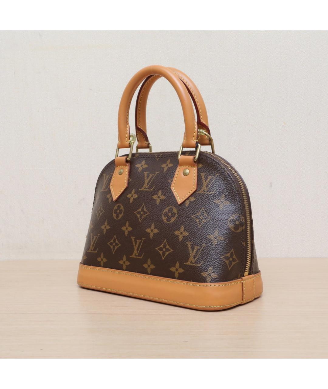LOUIS VUITTON Коричневая кожаная сумка через плечо, фото 4