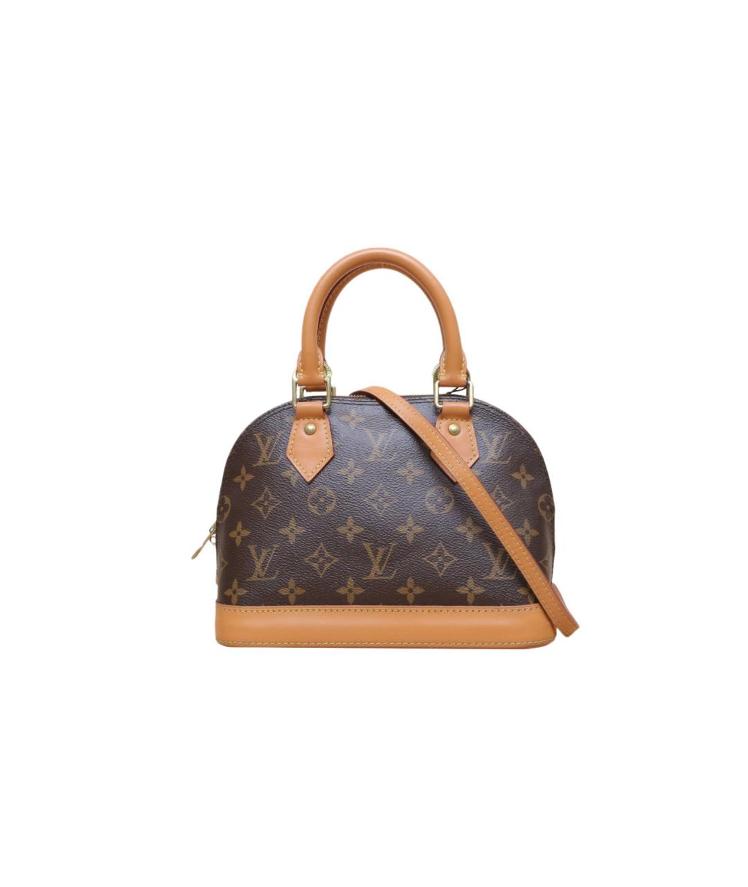 LOUIS VUITTON Коричневая кожаная сумка через плечо, фото 1