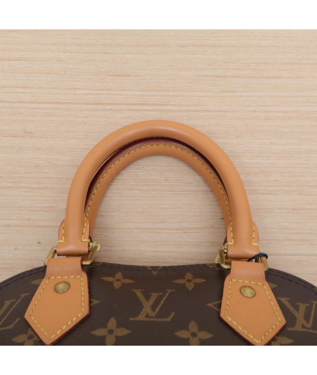 LOUIS VUITTON Коричневая кожаная сумка через плечо, фото 9