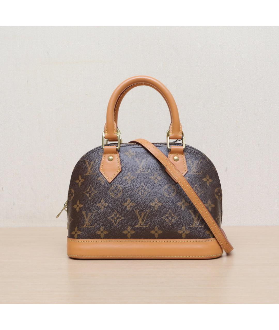 LOUIS VUITTON Коричневая кожаная сумка через плечо, фото 3