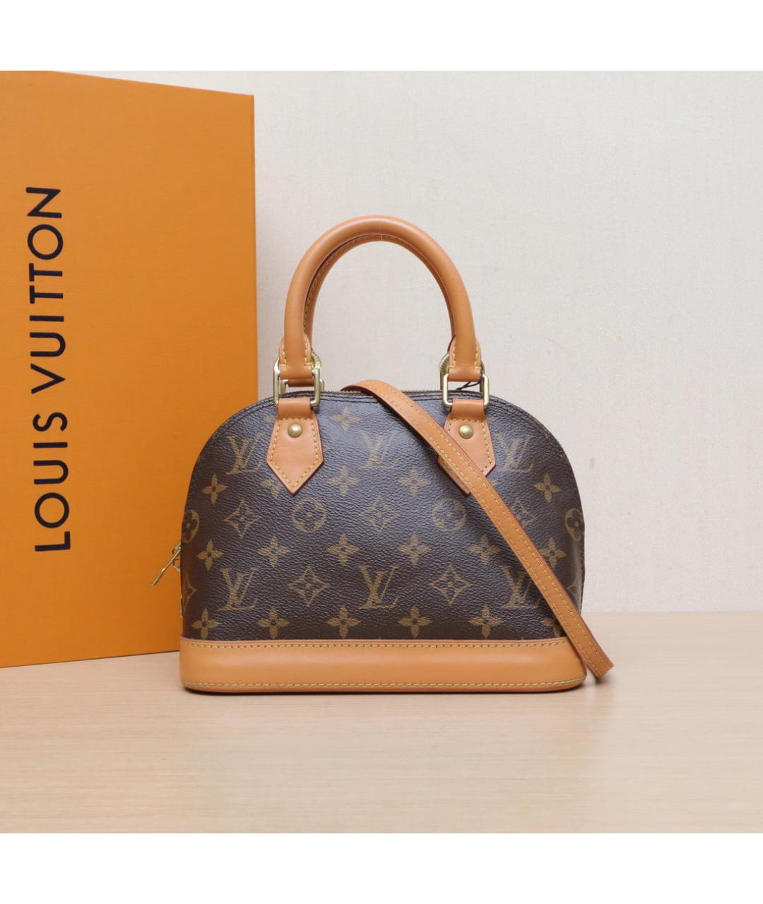 LOUIS VUITTON Коричневая кожаная сумка через плечо, фото 2