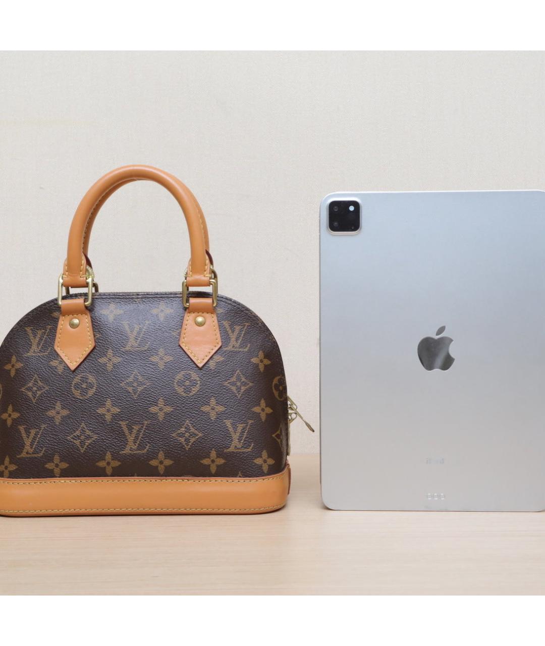 LOUIS VUITTON Коричневая кожаная сумка через плечо, фото 7