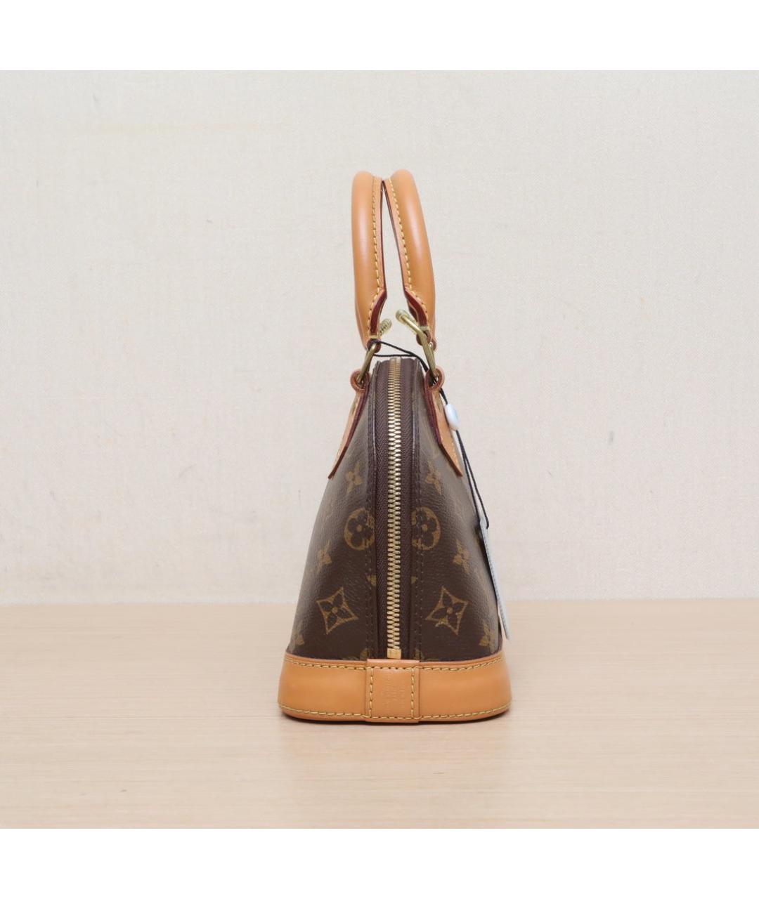 LOUIS VUITTON Коричневая кожаная сумка через плечо, фото 5