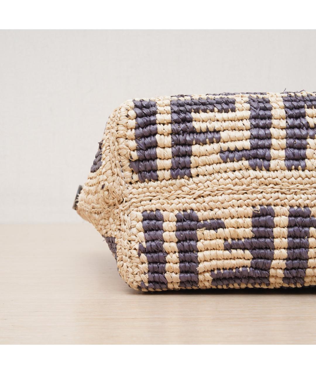 FENDI Бежевая пелетеная сумка через плечо, фото 9