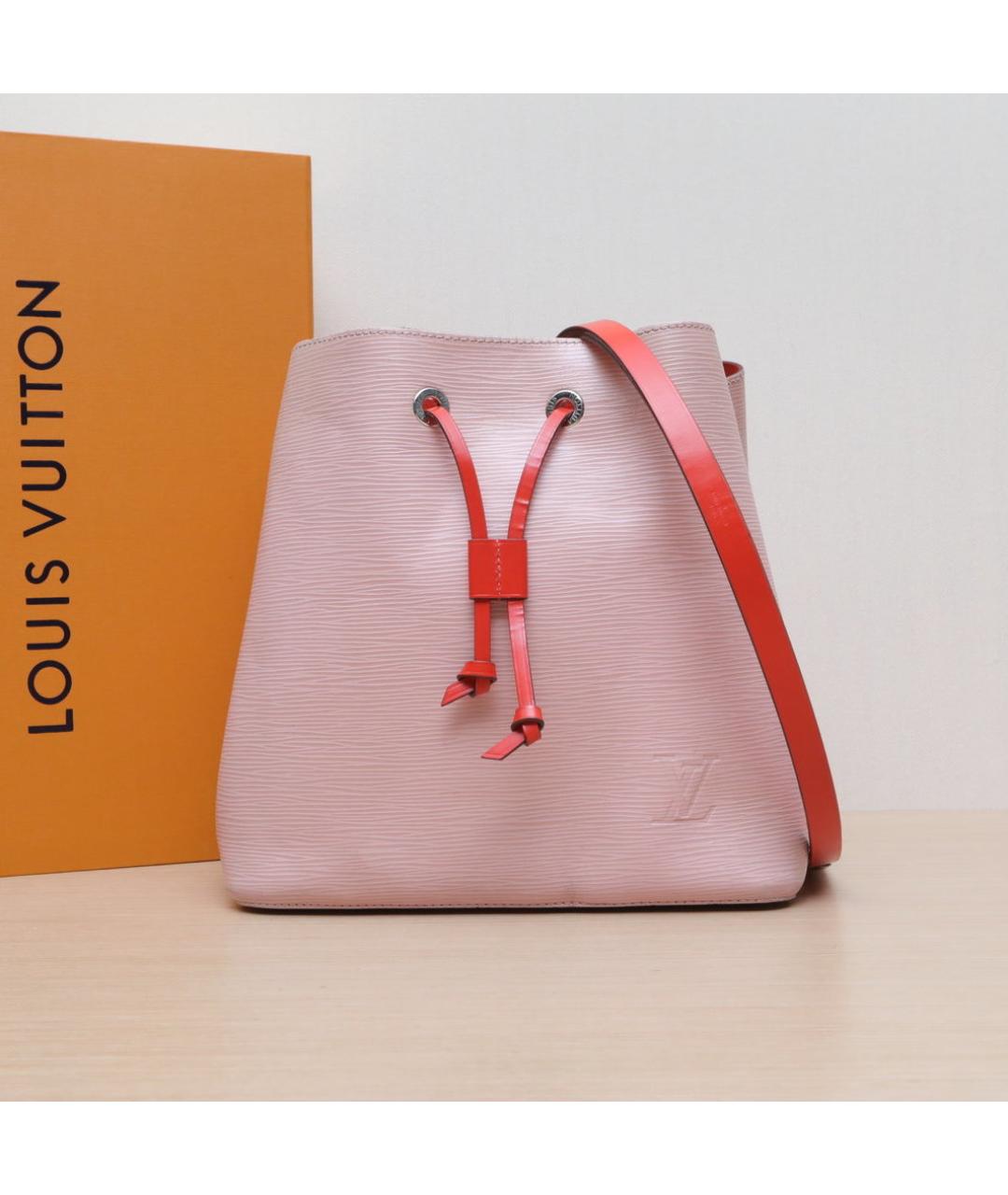 LOUIS VUITTON Розовая кожаная сумка через плечо, фото 2