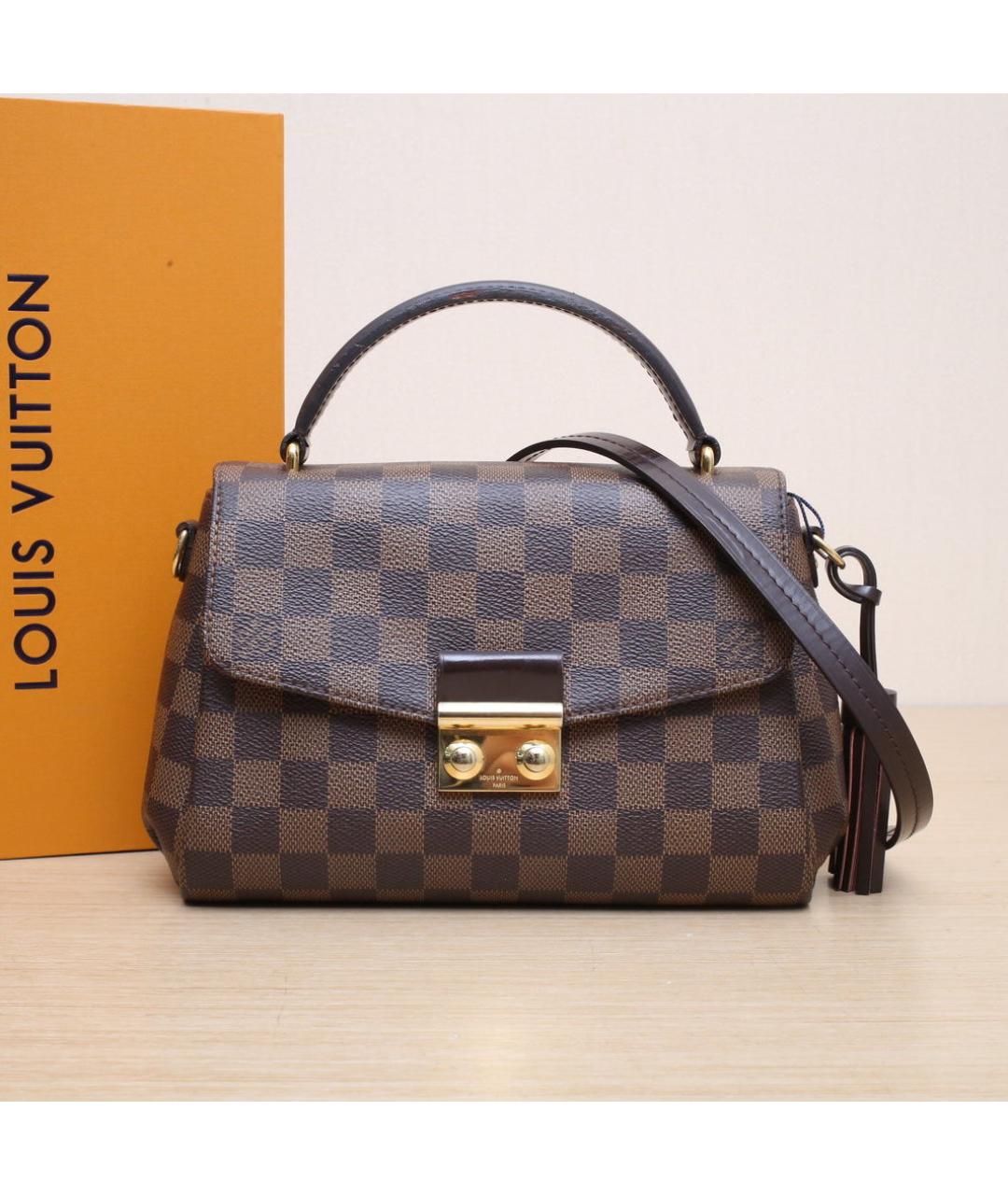 LOUIS VUITTON Коричневая кожаная сумка через плечо, фото 2