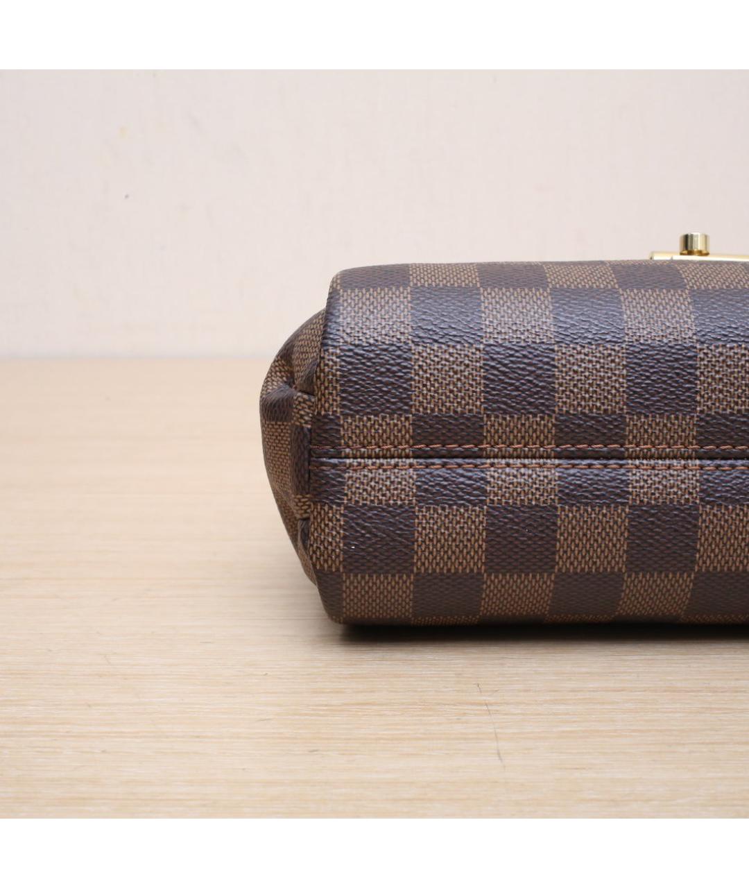 LOUIS VUITTON Коричневая кожаная сумка через плечо, фото 9