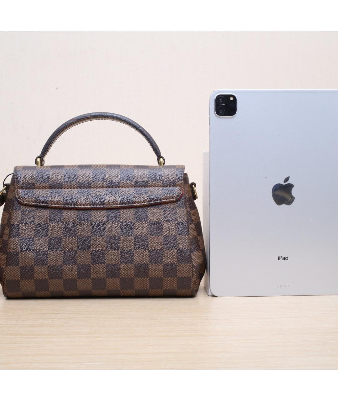 LOUIS VUITTON Коричневая кожаная сумка через плечо, фото 7