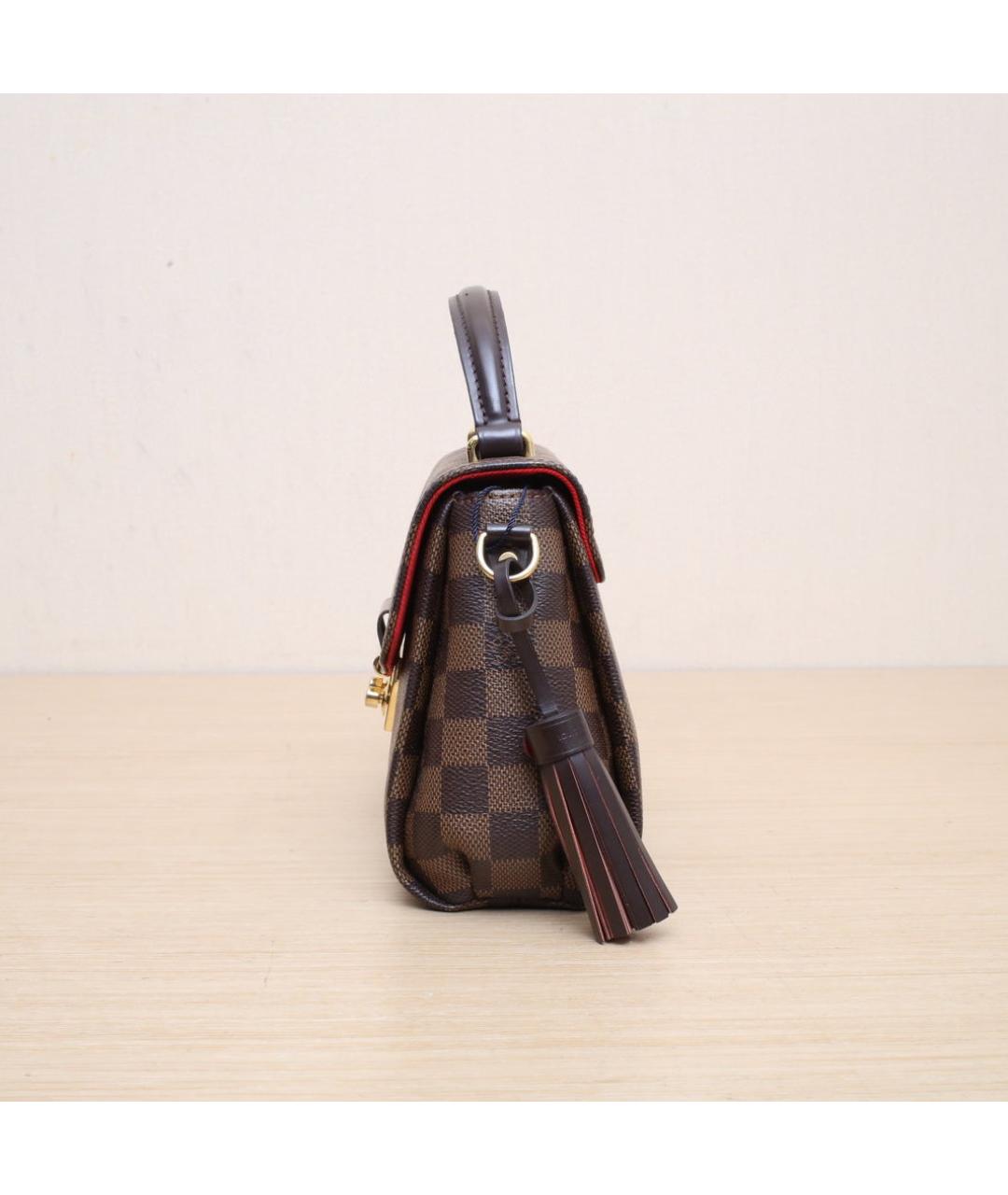 LOUIS VUITTON Коричневая кожаная сумка через плечо, фото 5