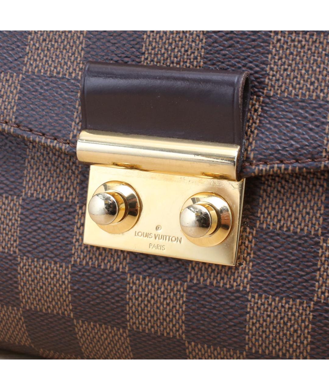 LOUIS VUITTON Коричневая кожаная сумка через плечо, фото 8