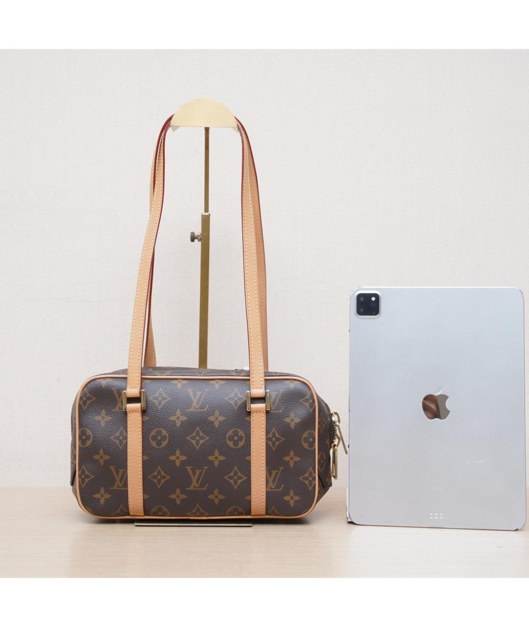 LOUIS VUITTON Коричневая кожаная сумка через плечо, фото 7