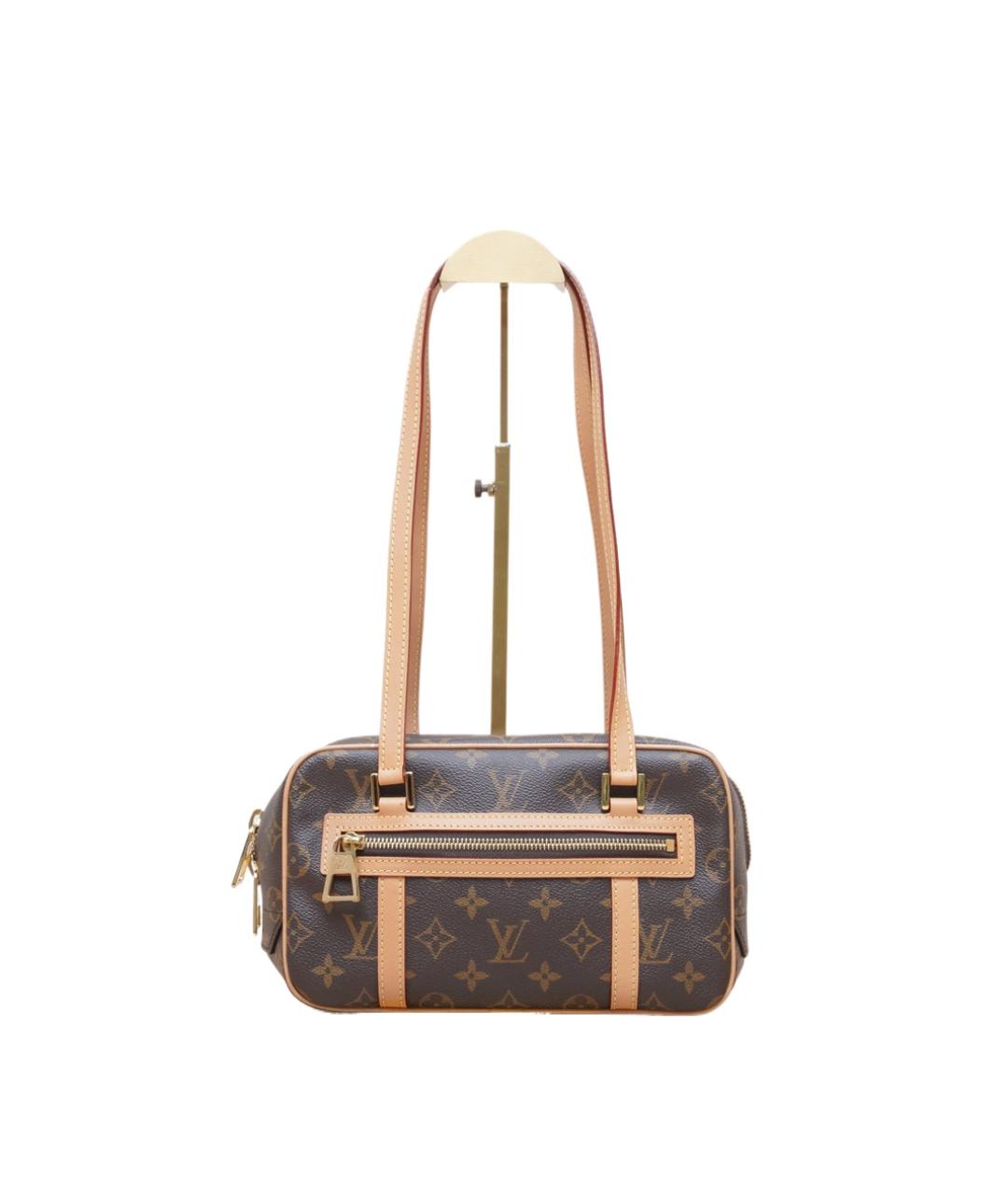 LOUIS VUITTON Коричневая кожаная сумка через плечо, фото 10