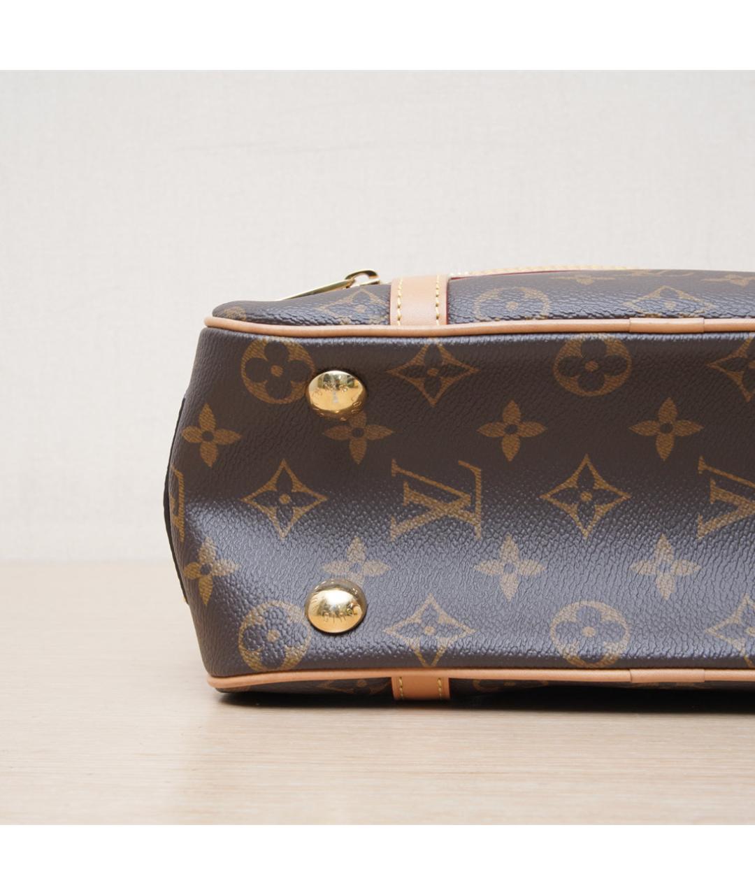 LOUIS VUITTON Коричневая кожаная сумка через плечо, фото 9