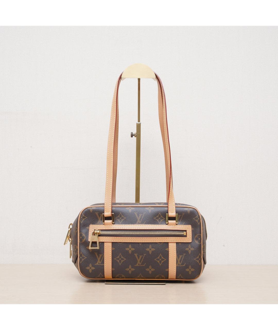 LOUIS VUITTON Коричневая кожаная сумка через плечо, фото 3