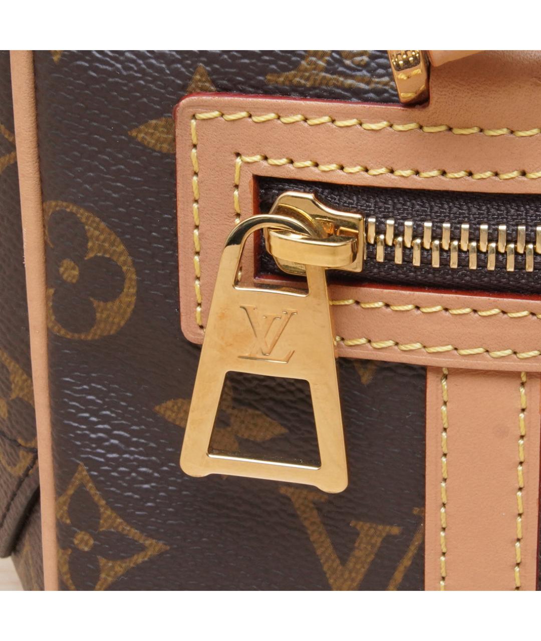 LOUIS VUITTON Коричневая кожаная сумка через плечо, фото 8
