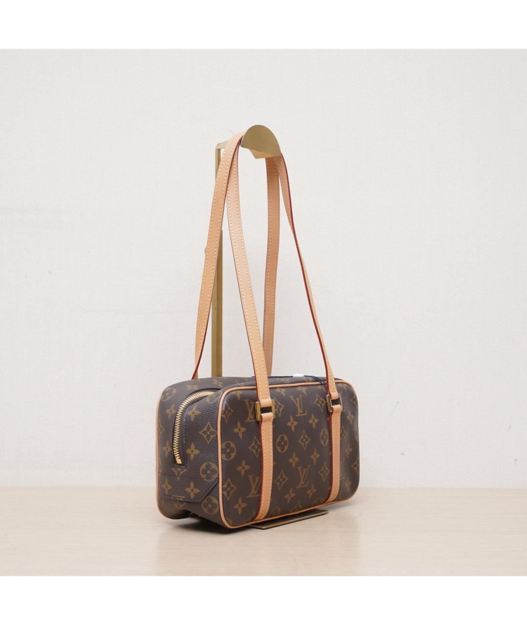 LOUIS VUITTON Коричневая кожаная сумка через плечо, фото 6